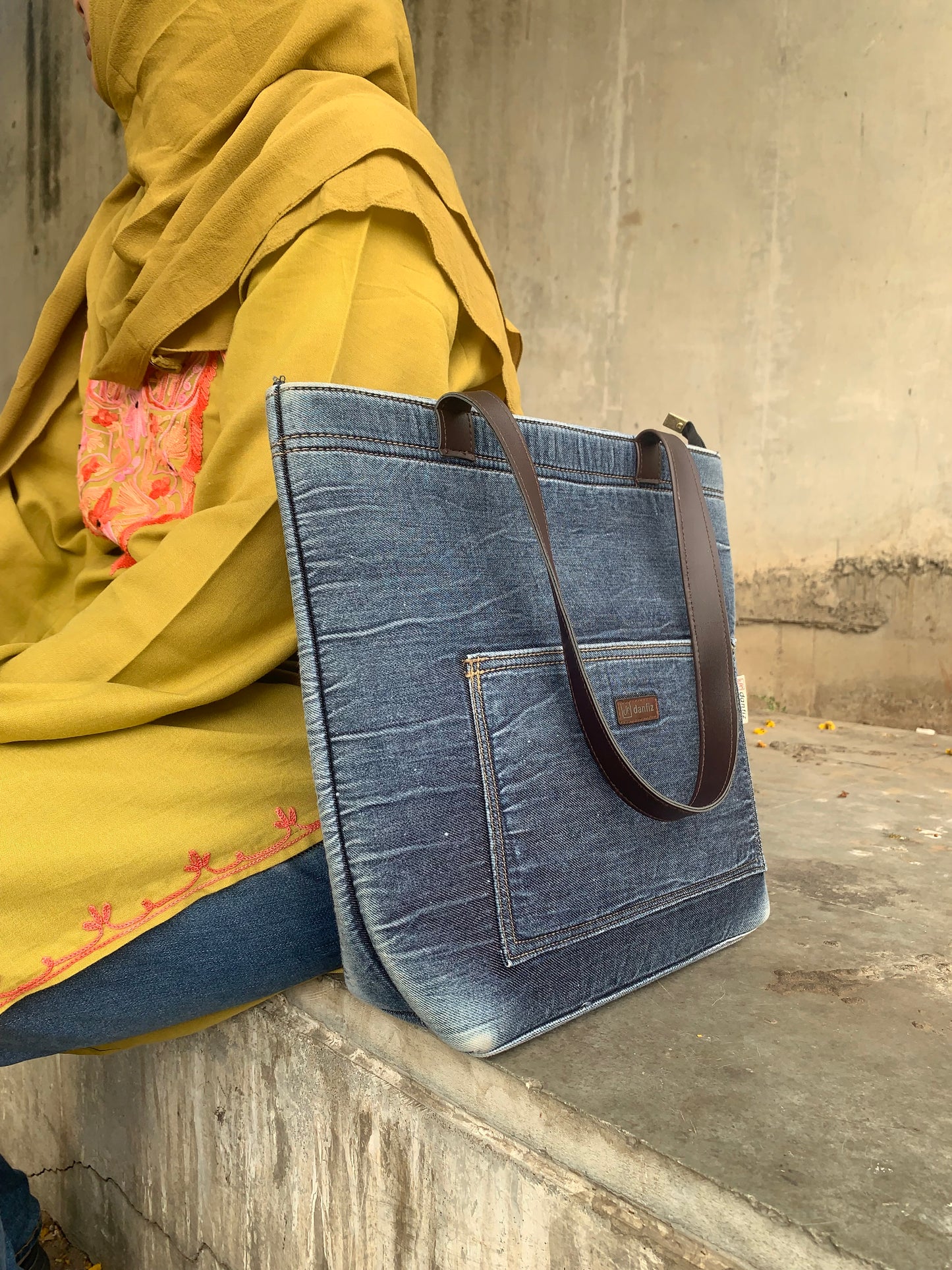 Denim Everyday tote(light shade)