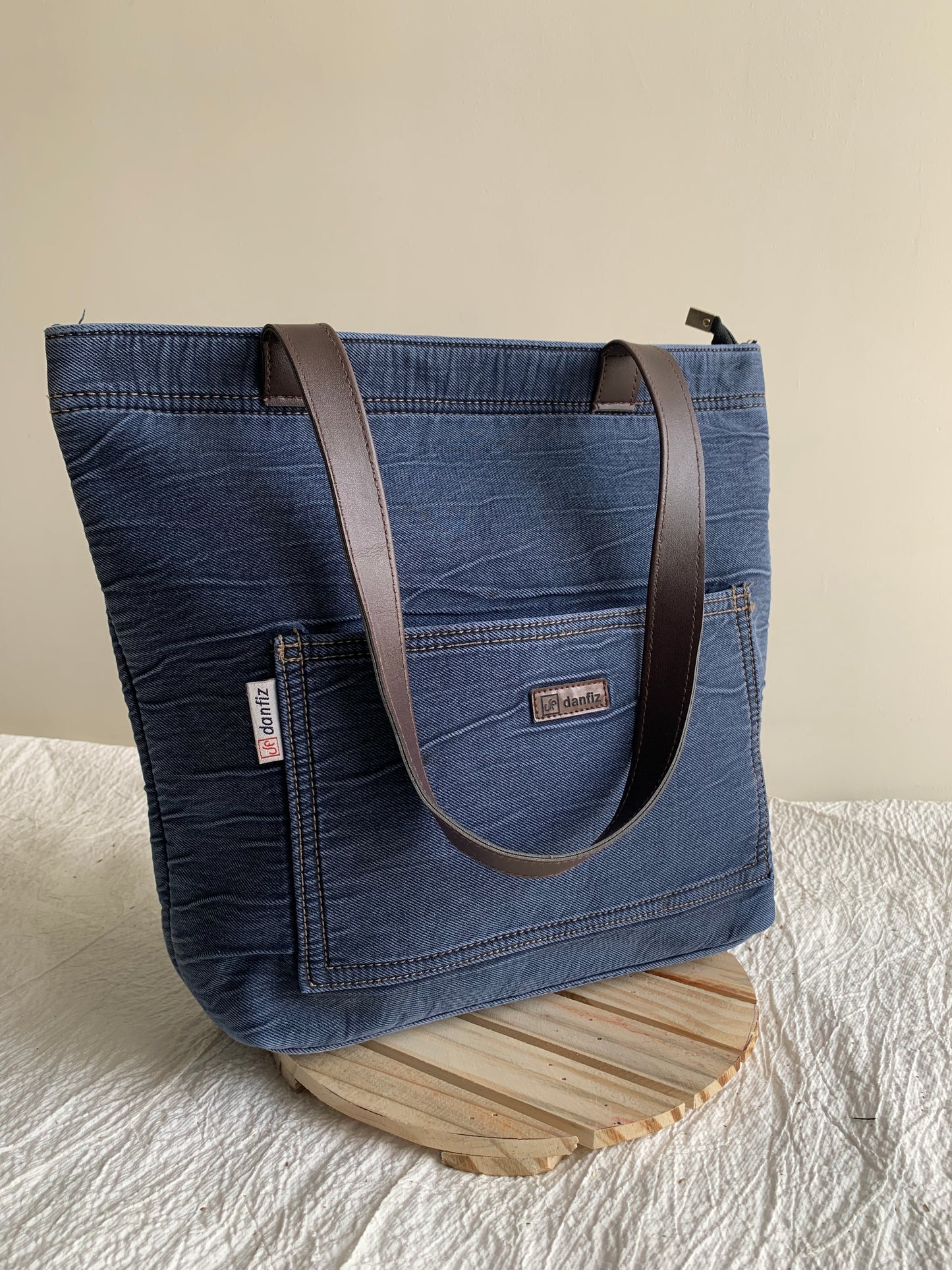 Denim Everyday Tote bag(dark shade)