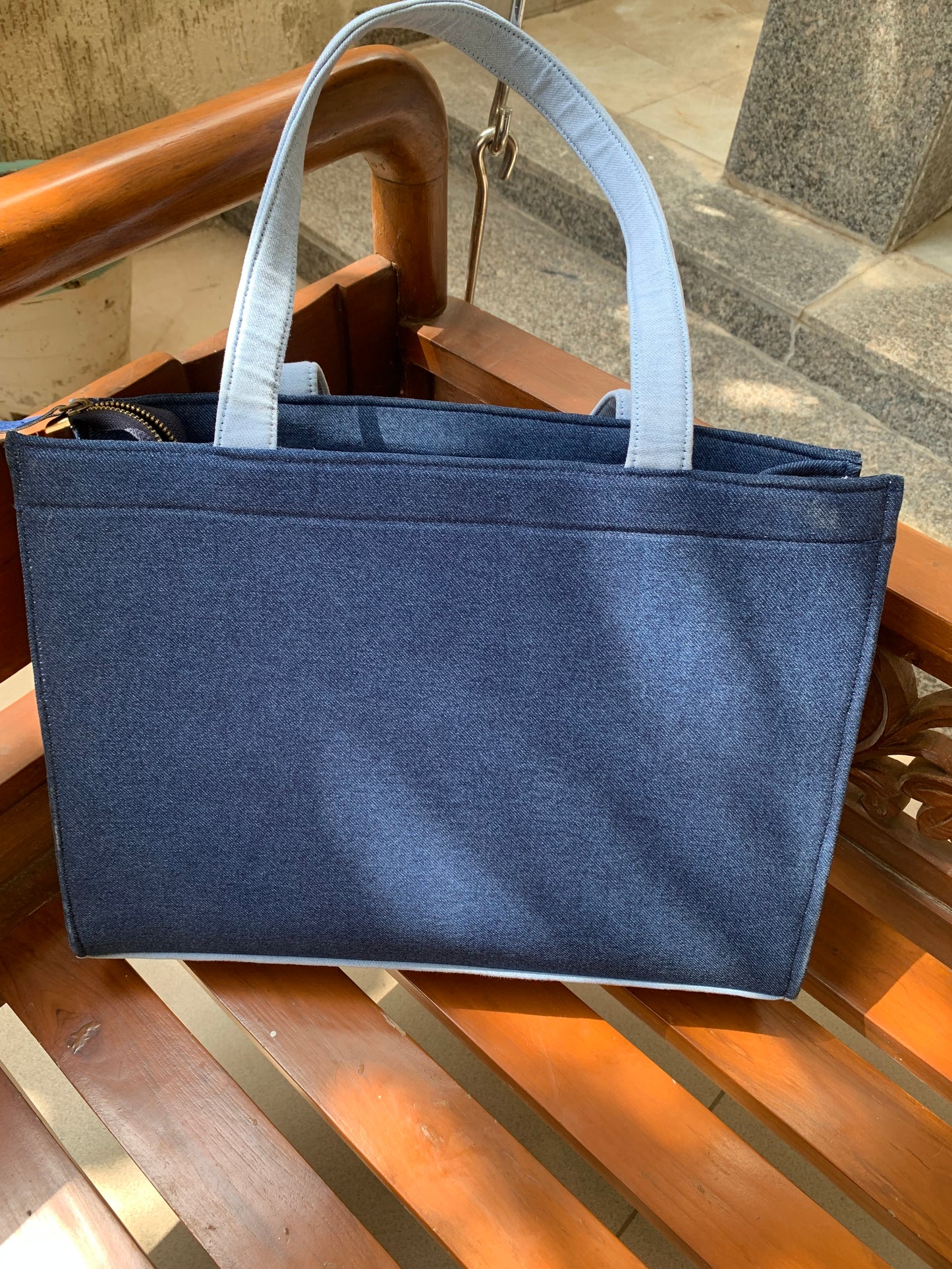 Hues of denim bag