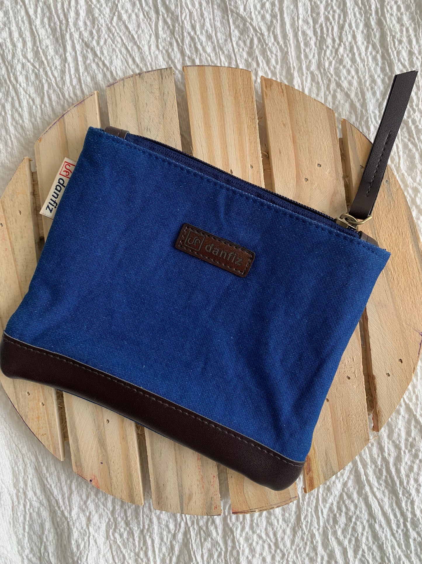 Blue cassette pouch